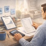 Illustration showing financial planning for disability insurance coverage decisions.