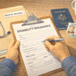 Illustration representing disability insurance eligibility and application requirements.