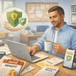 Illustration showing disability insurance importance for self-employed workers.